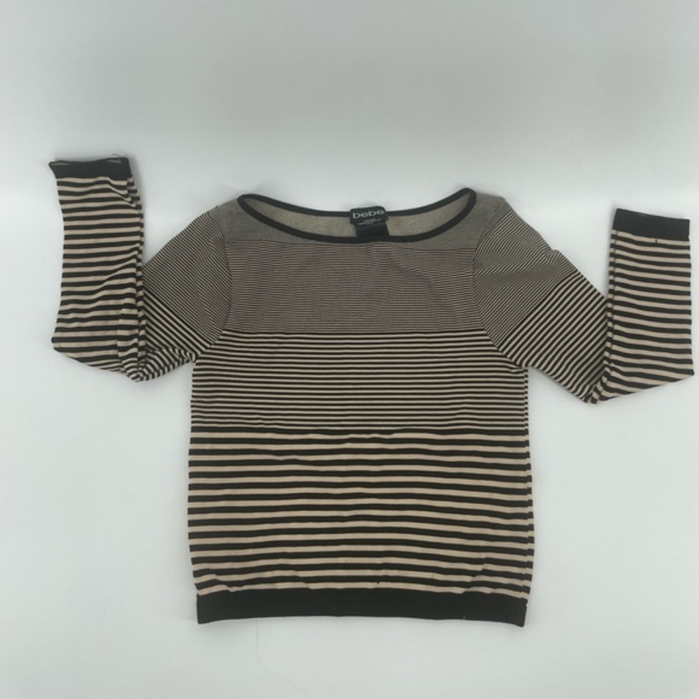 Bebe striped‎ crop top